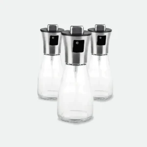 Galheteiro com borrifador em vidro e tampa em aço inox 180ml Dynasty