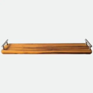 Bandeja Madeira Teca com Alça 50cm  Monte Novo