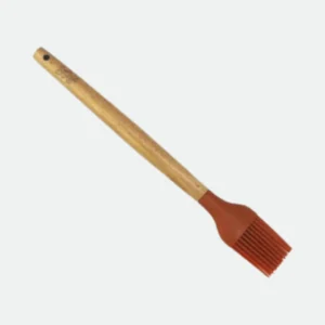 Pincel de silicone com cabo em madeira 27cm Terracota - Fracalanza
