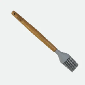 Pincel Cinza em silicone com cabo de madeira 27 cm - Fracalanza