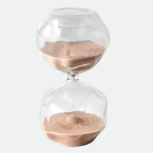 Ampulheta 60 minutos Bege Claro Orgânica - Mart