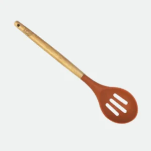 Escumadeira de Silicone com Cabo em Madeira A32Cm Terracota Fracalanza