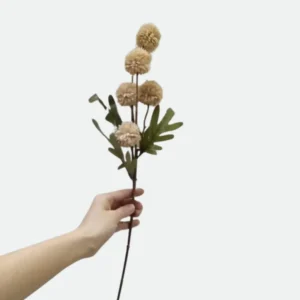 Haste Crisântemo c/5 Flores 51cm Palha Outonado