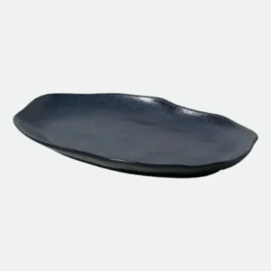 Travessa Oval Rasa Porto Brasil Bio Night Blue 23X 11Cm Cerâmica