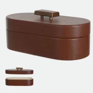 Caixa Decorativa MDF Revestimento Pu Terracota 25,5cm
