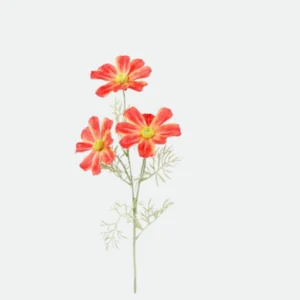 Haste Cosmos Toque real com 3 Flores Laranja - Florarte