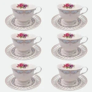 Jogo de 12 peças para café 80ml Mon Chéri New Bone China - L'hermitage