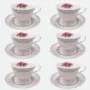 Jogo de 12 peças para café 80ml Mon Chéri New Bone China - L'hermitage