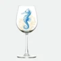 Taça Madison Bordeaux em Cristal 600ml Ocean - Alta Resistência St. Tropez Cavalo Marinho
