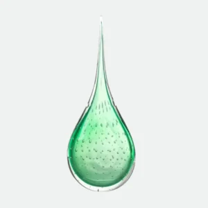Gota em Murano Leaf  Verde- Cristais Tavares