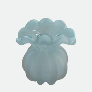 Vaso decorativo Vidro tipo Murano Azul Fosco14x13,5x11cm