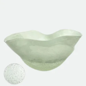 Centro De Mesa Vidro Branco 38,5x23x15cm - Florarte