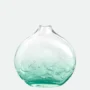 Vaso em vidro Azul com bolhas 23 cm