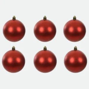 Bola fosca tubo c/ 06 und. ( vermelho) 8cm - Florarte