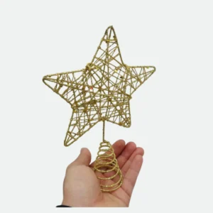 Ponteira Aramada Estrela Dourada 19cm