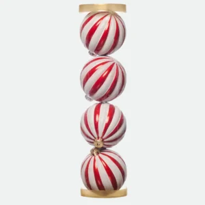 Tubo de Bola Listrada 12cm C/ 4 unidades