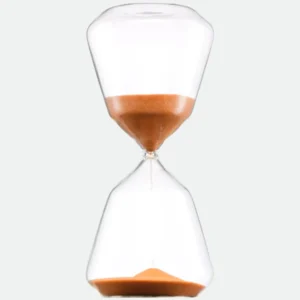 Ampulheta 45 Minutos em Vidro Transparente Areia Terracota - Florarte