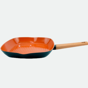 Grill de alumínio antiaderente Norma cabo softouch revestimento cerâmico preta 28 cm
