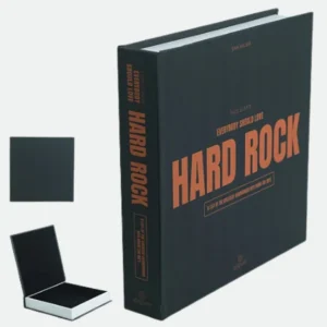 Caixa Livro Hard Rock MDF Preto 30CM Florarte