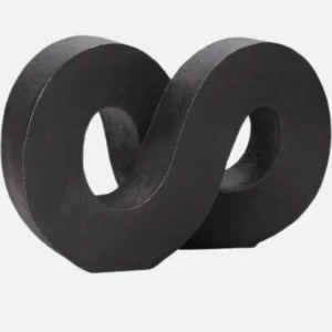 Escultura Decorativa Em Poliresina Infinito Preto - Mart