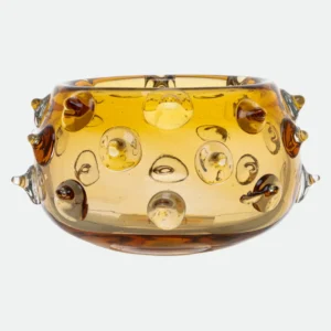 Cachepot De Decoração Em Murano Spessore Âmbar - Cristais Tavares