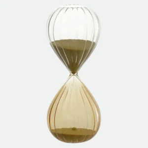 Ampulheta Decorativa em Vidro 30 Min. (Ocre Transparente) 20X8X8Cm - Florarte