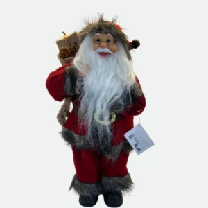 Papai Noel Natal em pé Vermelho e cinza 30cm - Florarte