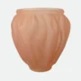 Vaso Laranja em Vidro Prisma G Florarte