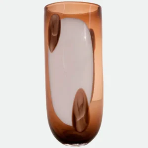 Vaso Decor Vidro Marrom 33X16,5cm