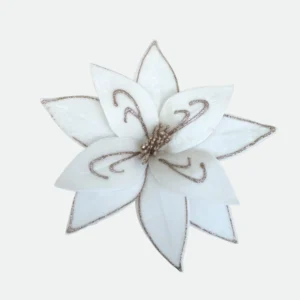 Haste de Papagaio Natal Aveludado Off White 24cm - Florarte