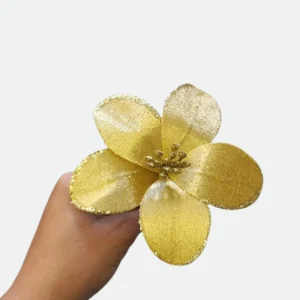 Haste Bico Papagaio Aveludado Dourado C/ Glitter 14cm Florarte