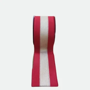 Fita Aramada Linho C/Costura (Vermelho Bege) 6,3cmX9,14m - Florarte