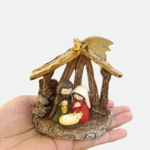 Sagrada Família Infantil em Resina colorido 10x10cm - Florarte