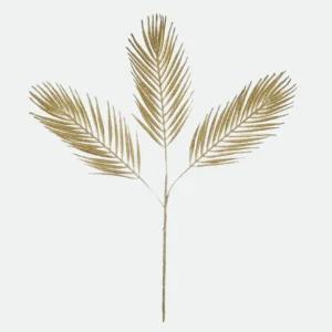 Folhagem Palmeira Natal  C/Glitter (Dourado) 80Cm