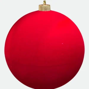 Bola Veludo Vermelha Grande 20Cm