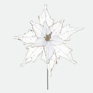 Haste Bico De Papagaio Natal (Transparente Glitter e Champanhe) 34cm