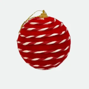 Bolas de Natal - Vermelho e Branco Matte - 10cm - 3 unidades