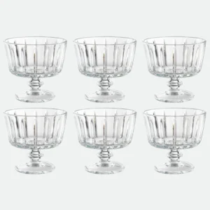 Jogo de 6 Taças para Sobremesa Soho de Vidro 240ml - L'Hermitage