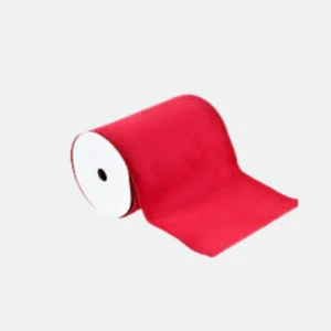 Fita Aramada Larga Camurça 15Cm X 9M Vermelho