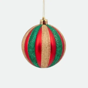 Bola Decorada C/4 Und (Colorido) 10Cm