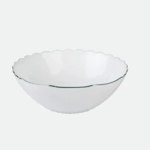 Bowl Tetis Em Vidro Opalino Gold Rim 470ml