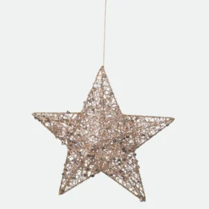 Estrela Aramada Champanhe 20cm