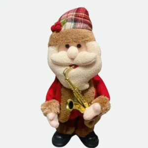 Papai Noel com som e movimento ( Vermelho e Bege) 46cm