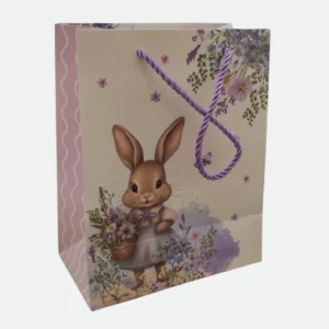Sacola M Em Papel Páscoa Provençal (Lilas) 23X10x18CM
