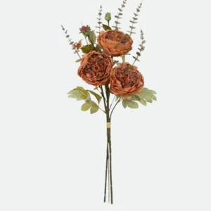 Buquê Peônia (Laranja Outono) 60cm