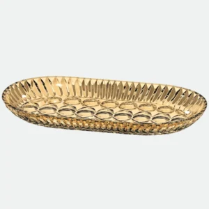 Travessa Oval Angelica Em Vidro Âmbar L22,8Xp1
