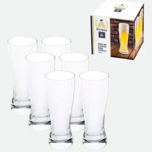 Jogo de 6 Copos para Cerveja Catarinense Em Cristal Bohemia 210 ml