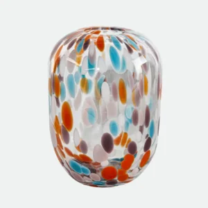 Vaso Murano Aquarelle Em Vidro L'Hermitage  D13,5XA17cm