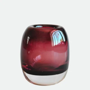 Murano Vaso Bicolor Em Vidro D12,5XA16cm