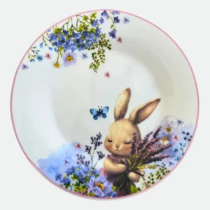 Prato Raso Vidro Opalino Provençal (Lilás) 25cm